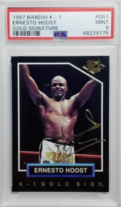 1997 Bandai K-1 Ernesto Hoost Gold Signature SP Rookie Karte RC PSA 9 neuwertig ZIEGE - Bild 1 von 2
