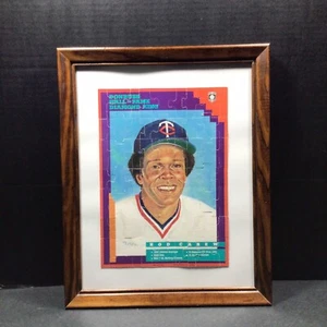 Rare Framed 1992 DONRUSS ROD CAREW HOF Diamond King 63-Piece Puzzle Portrait - Picture 1 of 3