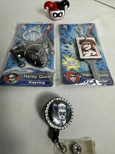 DC Comics Harley Quinn Head Pewter Key Chain,Key Holder,retractable Lanyard - Picture 1 of 7