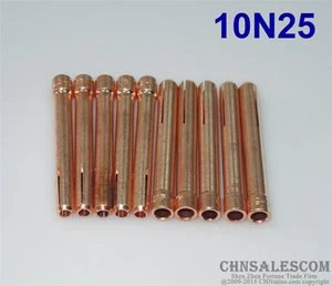 10 pcs 10N25 Collets for Tig Welding Torch WP-17 WP-18 WP-26 3.2mm 1/8" - Picture 1 of 2
