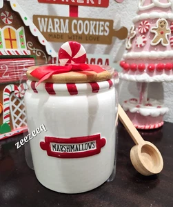 Weihnachten Pfefferminz Hot Marchmallows Keramik Kanister Keller & Löffel NEU - Bild 1 von 5