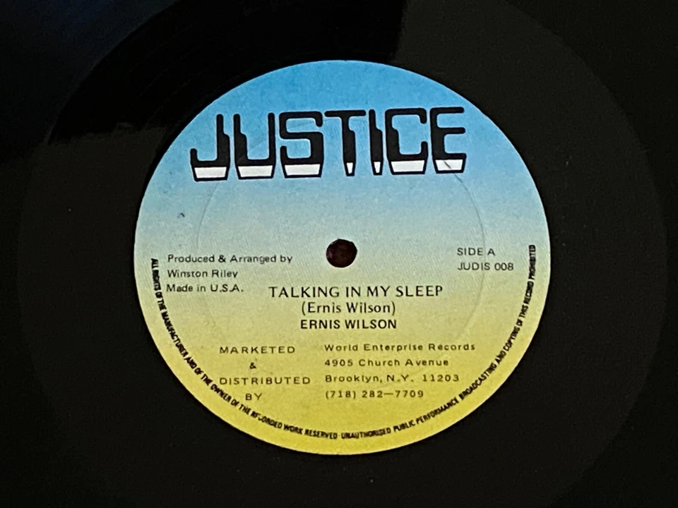 ERNIS WILSON~TALKING IN MY SLEEP b/w LITTLE JOHN~RUN FOR COVER 12" Reggae Foto 1 de 2