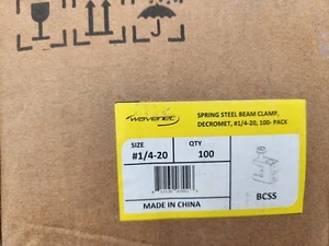 (100 Pcs) Wavenet Spring Steel Beam Clamp, Decromet, #1/4-20, BCSS - Picture 1 of 5