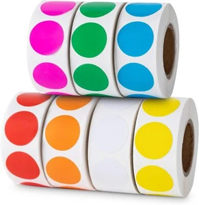 3500 piezas pegatinas de puntos de colores, etiqueta adhesiva redonda de 3/4" etiquetas de codificación de colores circ - Imagen 1 de 4