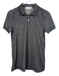 Stella McCartney Adidas Womens Dark Heather Grey Short Sleeve Polo Small NWT - Picture 1 of 8