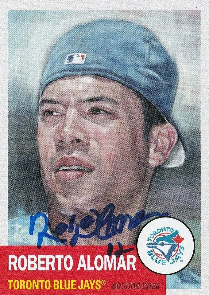 ROBERTO ALOMAR  TORONTO BLUE JAYS  SIGNED TOPPS LIVING SET  #395 - Image 1 of 1