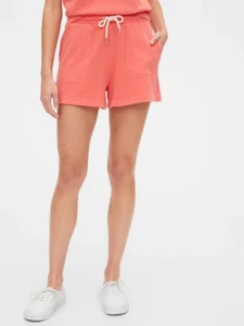 Gap Women's French Terry Shorts, Fire Coral, Cotton, Size M, NWT - Picture 1 of 4
