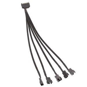 15 Pin SATA zu 5 LüFter Adapter Kabel SATA zu 3 Pin/4 Pin PMW PC GehäUse Lü6135 - Bild 1 von 6