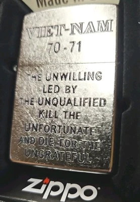 GUERRA DE VIETNAM 70-71 ENCENDEDOR ZIPPO NUEVO EN CAJA ORIGINAL Foto 1 de 4