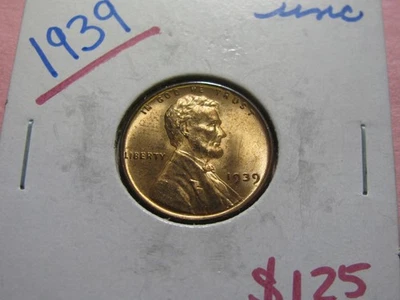 1939 (AU) Wheat Penny, Ungraded, Nice Red Copper Patina! - Image 1 of 4