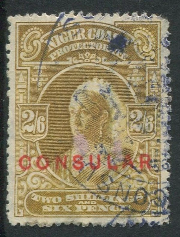 REVENUE NIGER COAST 1898 2/6 CONSULAR  USED - Image 1 of 1