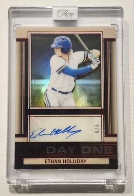 2025 Panini Three And Two Day One Autographs Red FOTL /6 ETHAN HOLLIDAY AUTO! - Image 1 of 4