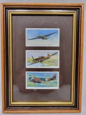 John Players Cigarette Cards Framed Aircraft RAF Vintage Glass Back Rare Prop - Image 1 of 4