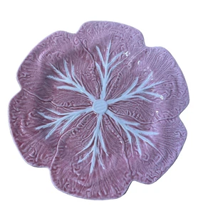 Bordallo Pinheiro Kohl Rosa Keramik 12 1/4" Abendessen Ladegerät Teller Platte - Bild 1 von 4