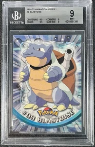 1999 Topps Pokemon T.V. Animation Series #9 Blastoise BGS 9 Mint Blue Logo - Bild 1 von 2