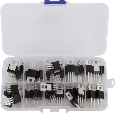 50pcs IRF Series Mosfet Transistors Assortment Kit IRF530 - IRF9540 TO-220 - Image 1 of 4