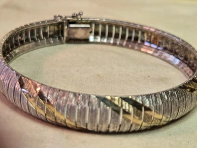 Milor Gold & Sterling Silver bicolour 7.75" Bracelet Italy - Image 1 of 4