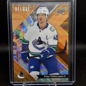 2024-25 UD Allure Hockey Elias Pettersson #100 Orange Slice - Picture 1 of 2