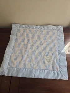 Carter's Blue Blanket of Mine Dot Minky Satin Trim Lovey Security Blanket 15" - Picture 1 of 4