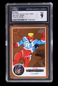 2023 US Agent Upper Deck Marvel Beginnings Flipped Fx Orange CGC 9 8/39 - Picture 1 of 1
