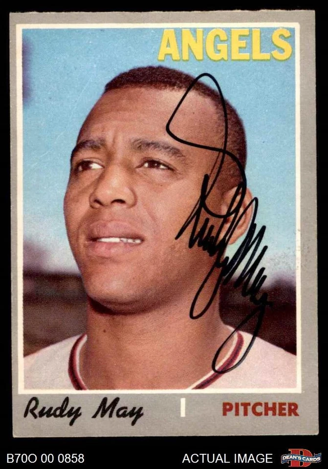 1970 O-Pee-Chee #203 Rudy May Angels AUTO Signed - Image 1 of 1