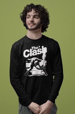 Camiseta The Clash London Calling Manga Larga, Tallas S-2XL, Camisa Rock Años 80 Foto 1 de 3