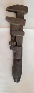 Vintage 8"- No I'd  USA Wood Handled Monkey Pipe Wrench - Picture 1 of 3