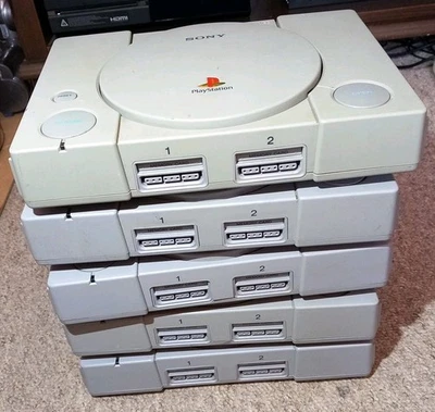 LOT TRAVAUX CONSOLE PS1 PLAYSTATION 1 DÉFECTUEUSE X5 (3 PAL/2 JAP) - Photo 1/2