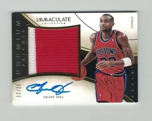 GRANT HILL 2013-14 Panini Immaculate JUMBO PATCH AUTO #12/25 Premium Patches - Picture 1 of 2