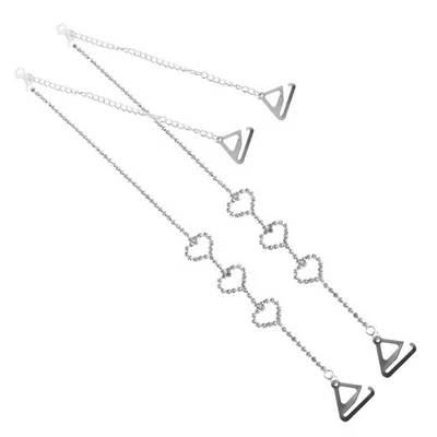  1 paio di cinghie di reggiseno sostitutivo da donna Rhinestone Invisible Elasce - Immagine 1 di 4