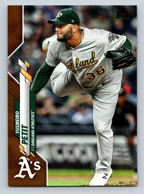 2020 Topps Update #U-84 Yusmeiro Petit Gold SN Oakland Athletics - Image 1 of 2