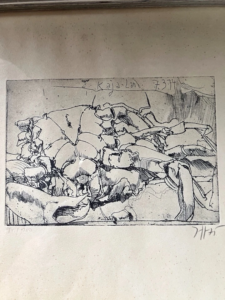 Horst Janssen Radierung Hummer Original Signatur Handsigniert - Bild 1 von 4