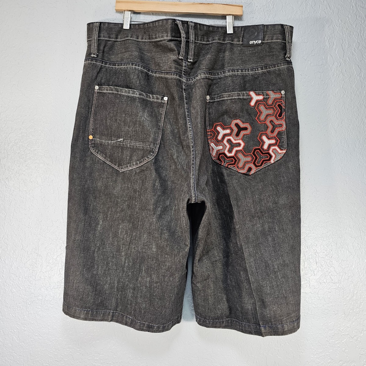 ☆enyce☆ denim halfpants street hiphop VINTAGE ENYCE Shorts Mens Sz 40 Jean Denim Jorts y2K 2000s
