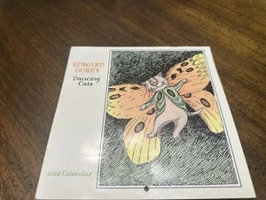 2016 Edward Gorey tanzende Katzen Mini Wandkunst Kalender - Bild 1 von 3