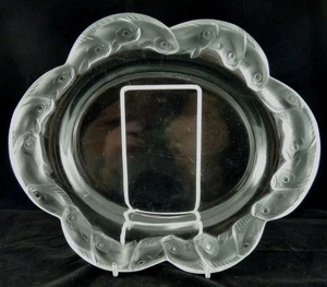 PIRIAC COUPE ART DECO CRYSTAL FLAT BOWL BY LALIQUE CRYSTAL FRANCE 1950's - Picture 1 of 6