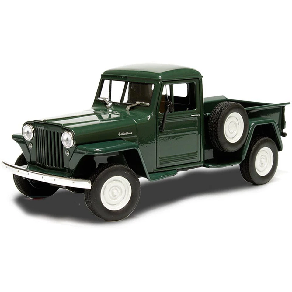1947 Jeep Willys Pickup Truck Diecast Model Car 1/24 Dark Green NEX Welly