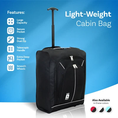 EasyJet Ryanair Cabin Approved Wheeled Trolley Case Hand Luggage Bag Holdall - Image 1 of 4