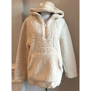 Cabin Fever by Ramatex Sherpa Pullover Hoodie Size Small 1/4 Zip Kanga Pocket - Picture 1 of 8