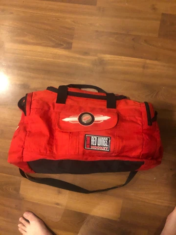 vintage 1990s detroit red wings NHL red duffle bag Cover