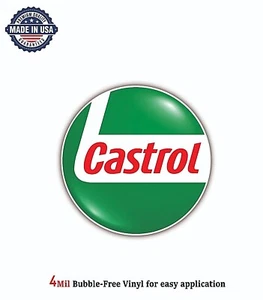 CASTROL RACING OIL ITALY VINYL DECAL STICKER CAR BUMPER 4MIL BUBBLE FREE US MADE - Picture 1 of 2