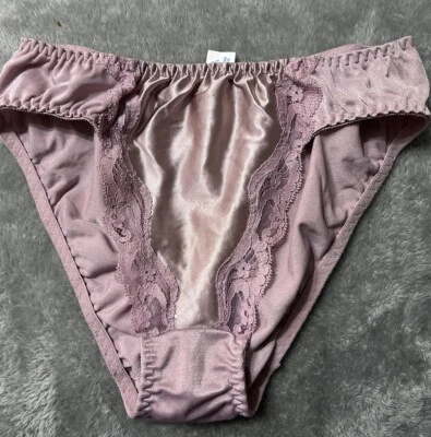 Bragas Vintage Vanity Fair Nailon Sedoso Talla M Rosa Hicut Bikini Estados Unidos Brillo Foto 1 de 4