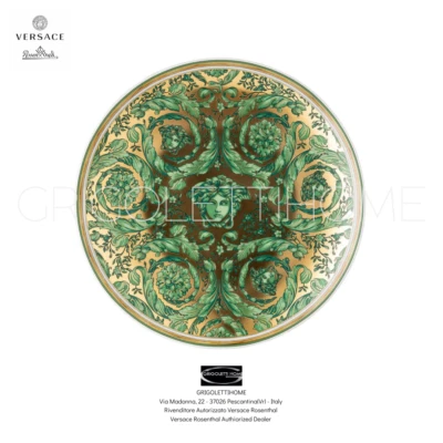 Versace Rosenthal - Guirnalda Medusa Verde - Plato de Cena/Pan 17 Cm Foto 1 de 4