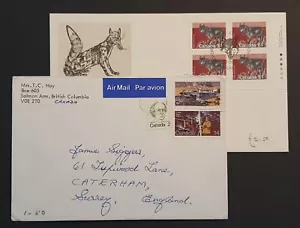 Canada stamps 1990 traffic light corner block of 4 first day cover Timber Wolf - Picture 1 of 5