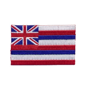 60 x 35 mm Hawaii Hilo Big Island USA Flagge Patch Aufnäher Aufbügler 2006 B - Bild 1 von 3