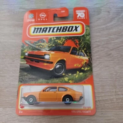 Matchbox 1/64 Diecast 73/100 Naranja 1975 Opel Cadet Foto 1 de 2