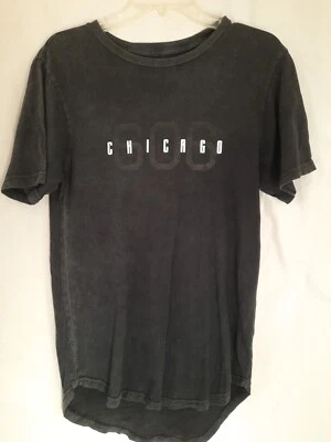 Chicago 606 Black Unisex Tee with brain EV HEART L brand size small - Image 1 of 4