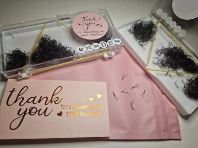 Premade Volume 5D 0.07 10mm  wispy Russian Volume Eyelash Extensions 1000pcs ❤️ — 第 1/3 张图片
