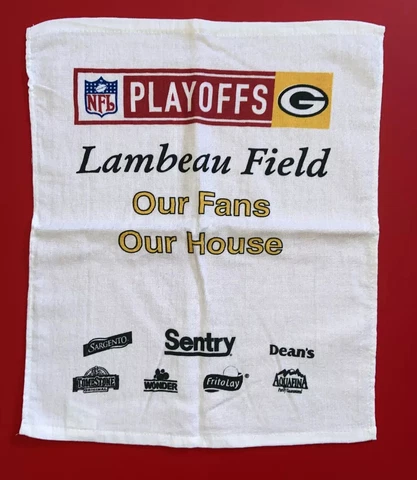 GREEN BAY PACKERS Playoffs Lambeau Field NFL Football SGA Rally Towel Rag Cover