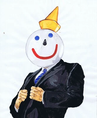 Acrylic painting Jack In The Box fast food mascot Jack Box Pop Art - Image 1 of 2