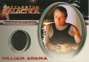 Tarjeta de utilería reliquia disfraz Battlestar Galactica temporada cuatro 4 C41 William Adama - Imagen 1 de 1